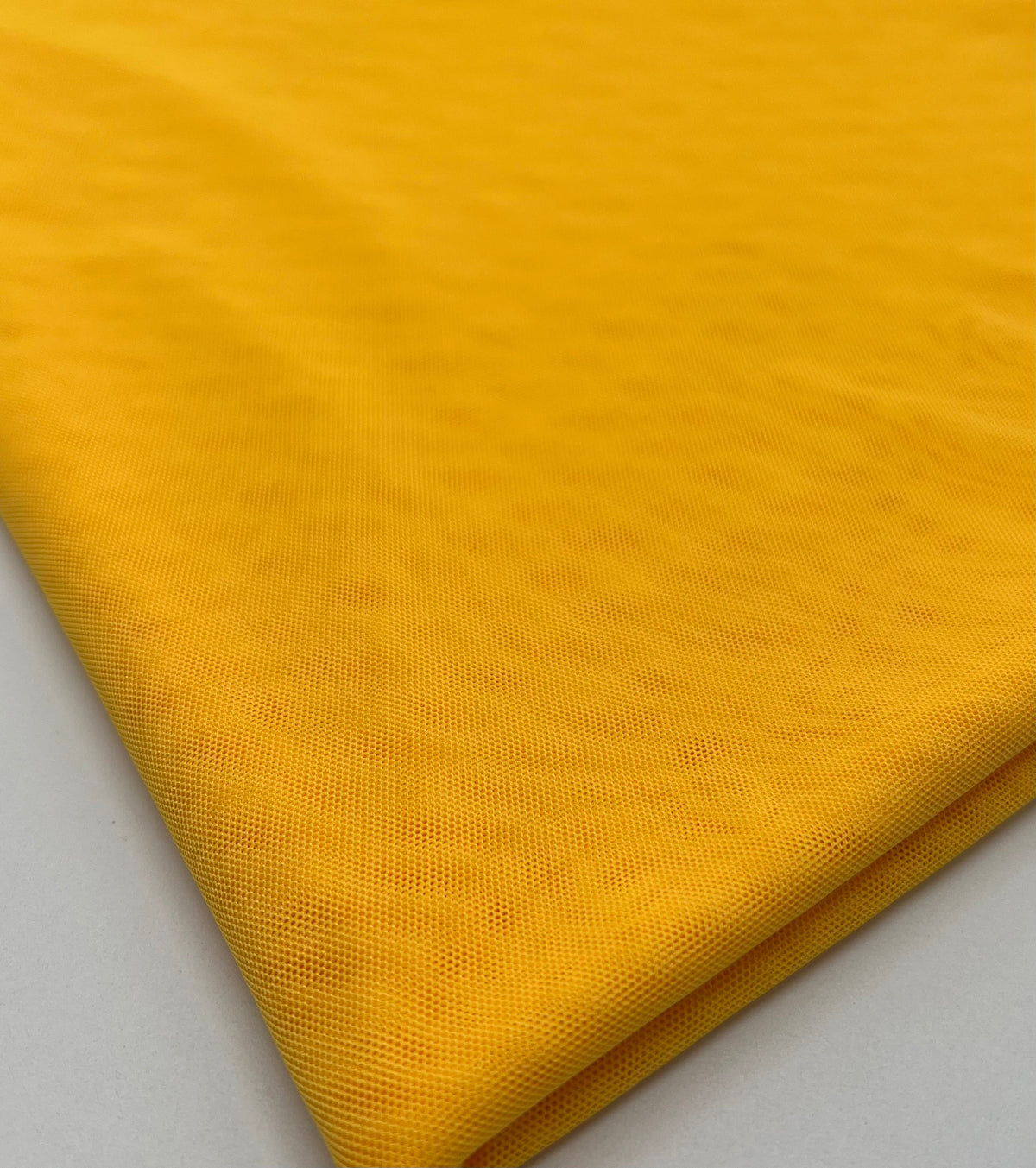 Plain Yellow Mesh Fabric Stretch