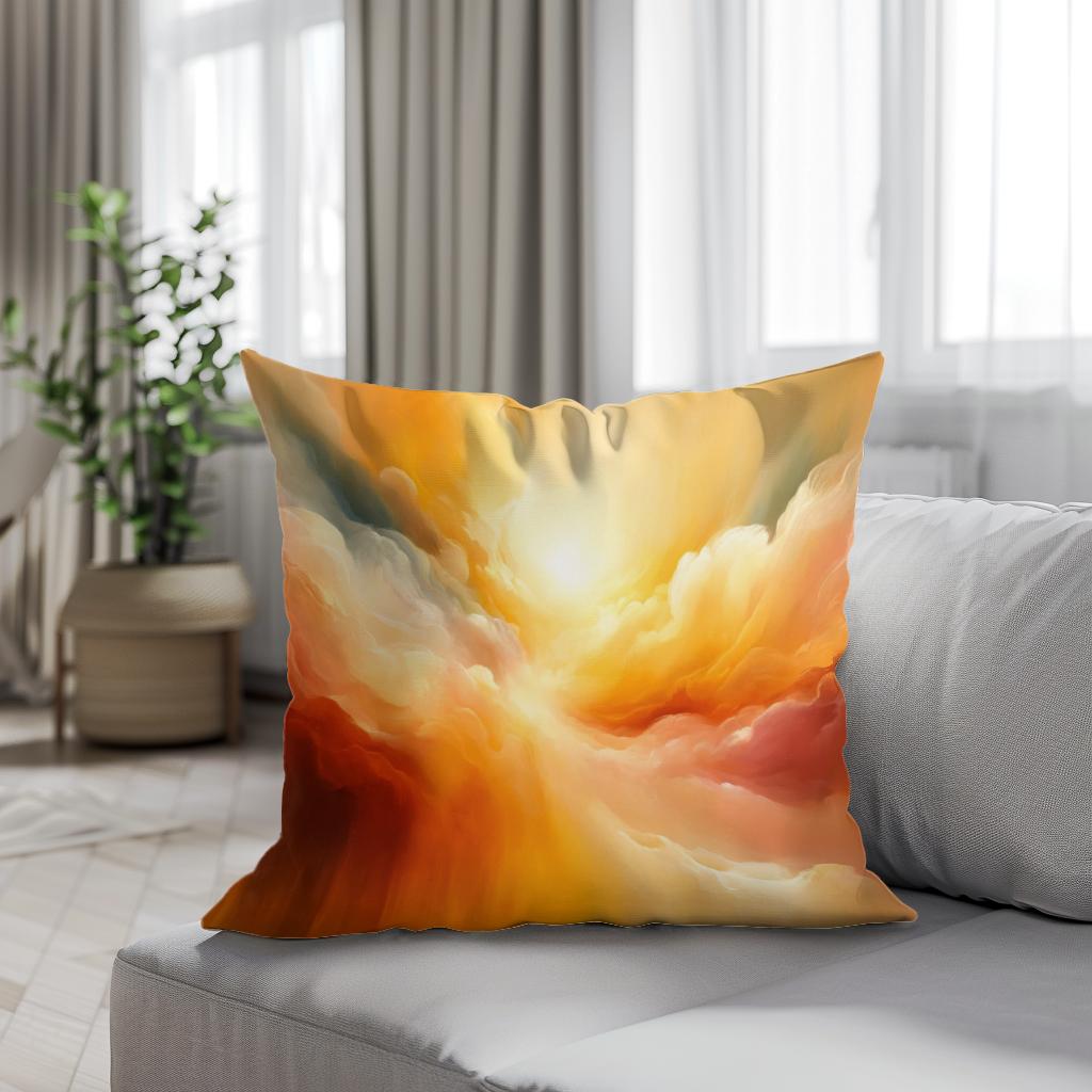 Sunlit Embrace Cotton Cushion