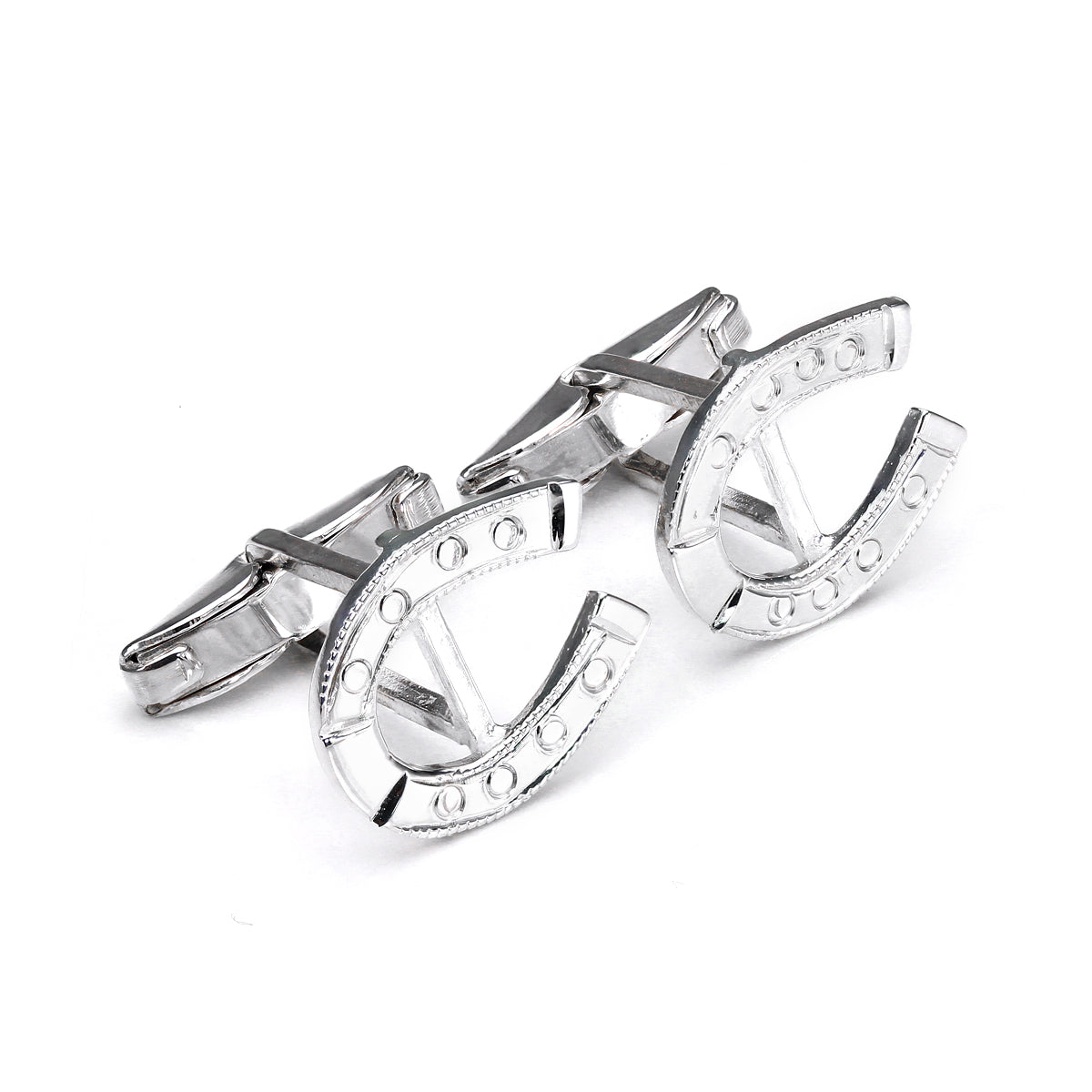 Sterling Silver Horseshoe Swivel Back Cufflinks