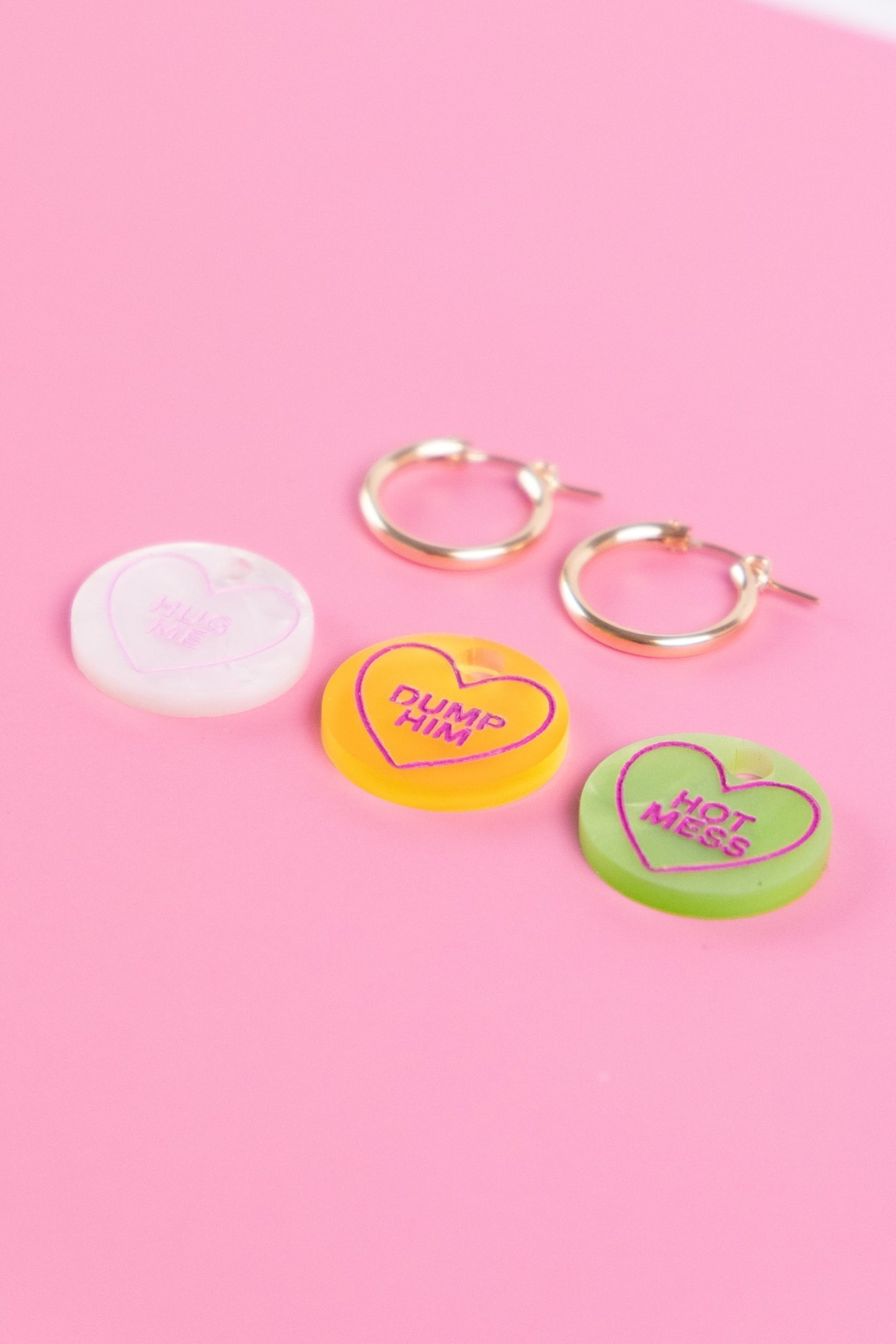 Love Sweets Hoop Earrings - Set of 3