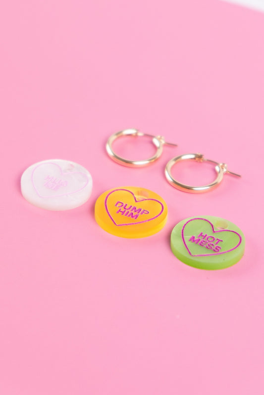Love Sweets Hoop Earrings - Set of 3