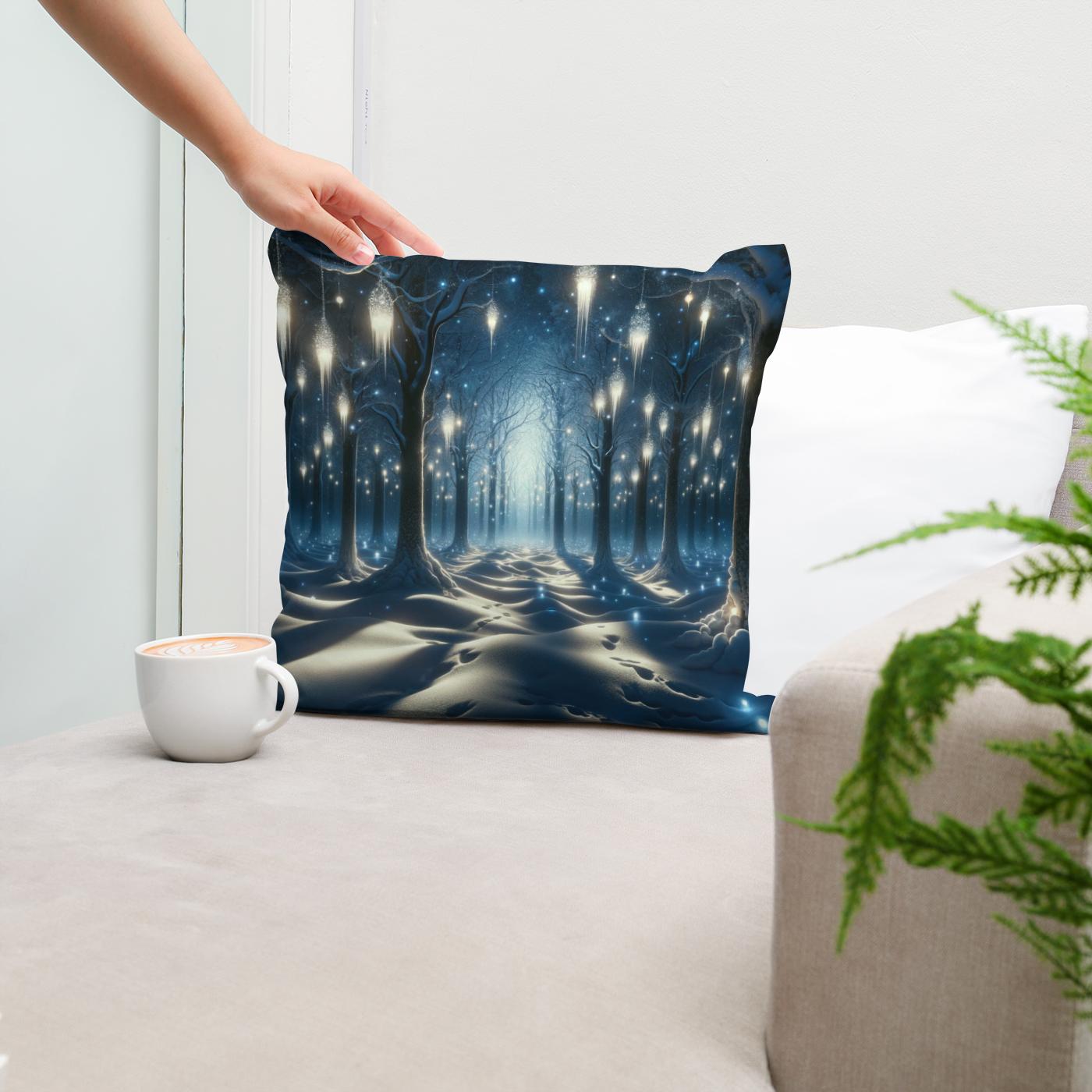 Luminous Winter Fantasy Cotton Cushion