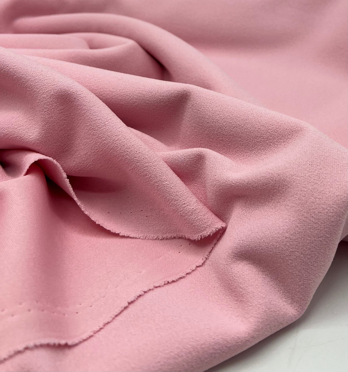 Plain Baby Pink Scuba Crepe Stretch Jersey Fabric 4 Way Stretch