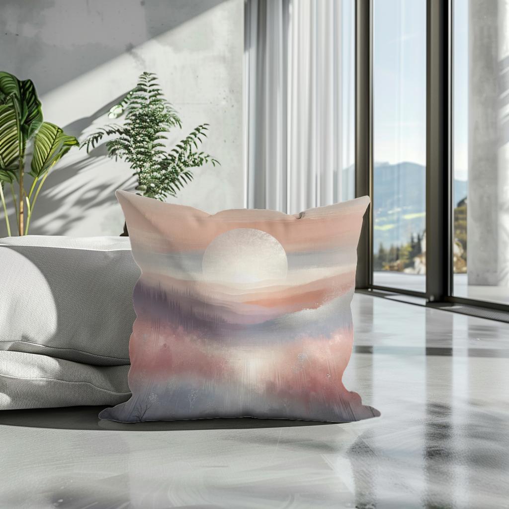 Dawn's Silver Mist Cotton Cushion