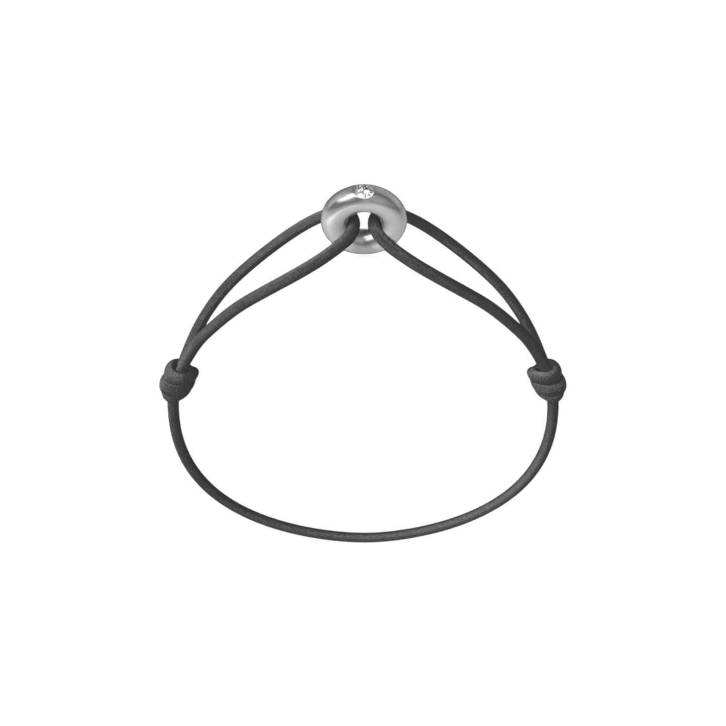 Mini Silver Soho Diamond Cord Bracelet
