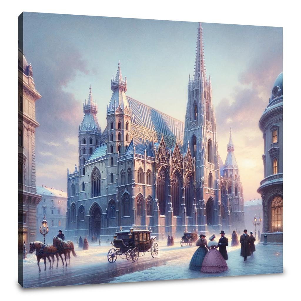 Winter Evening at St. Stephen's Canvas