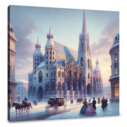Winter Evening at St. Stephen's Canvas