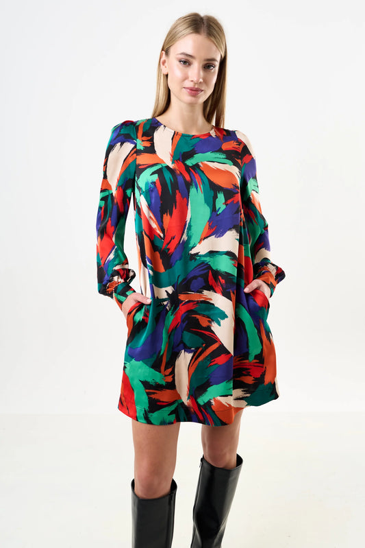 Didee Hofmann Print Long Sleeve Mini Dress