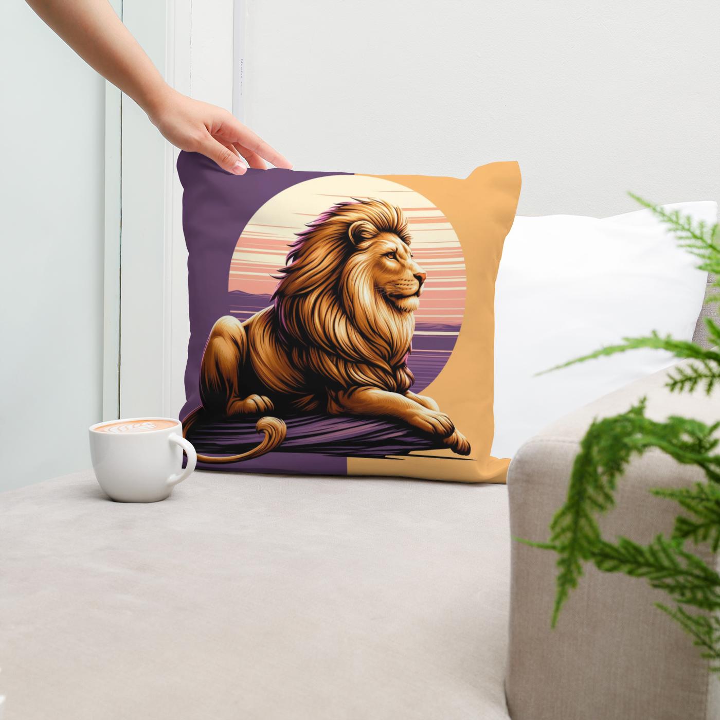 Regal Lion Cotton Cushion