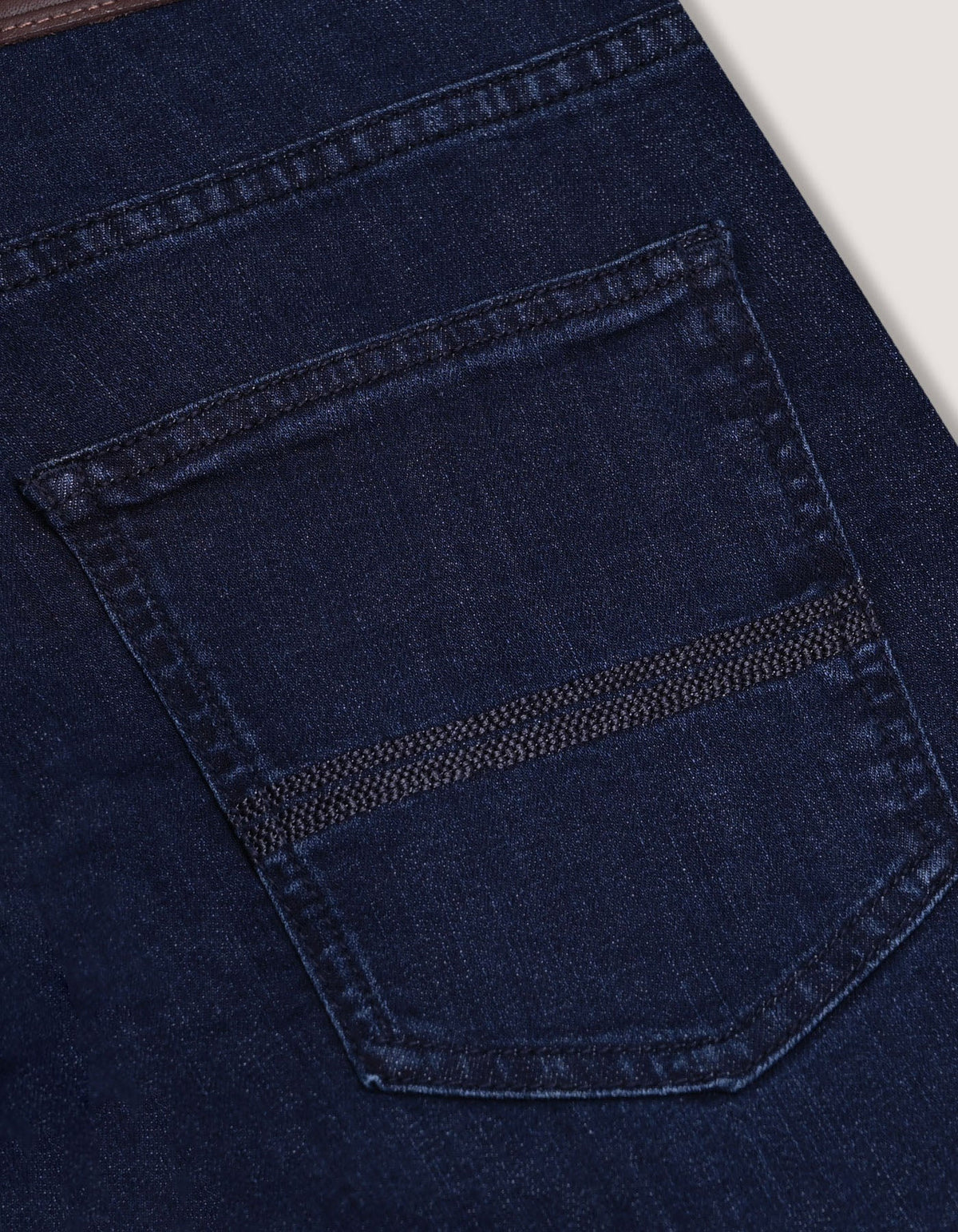 Rinse Dark Blue Regular Fit Jeans - Everyday Stretch Denim