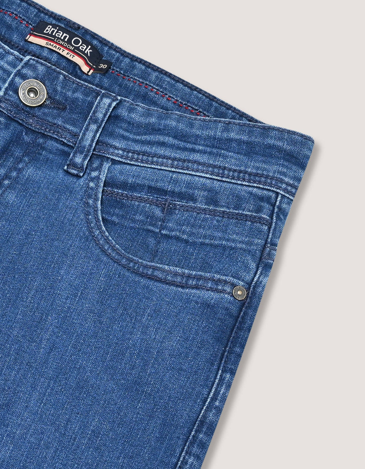 Classic Mid Blue Jeans - 5 Pocket Fit
