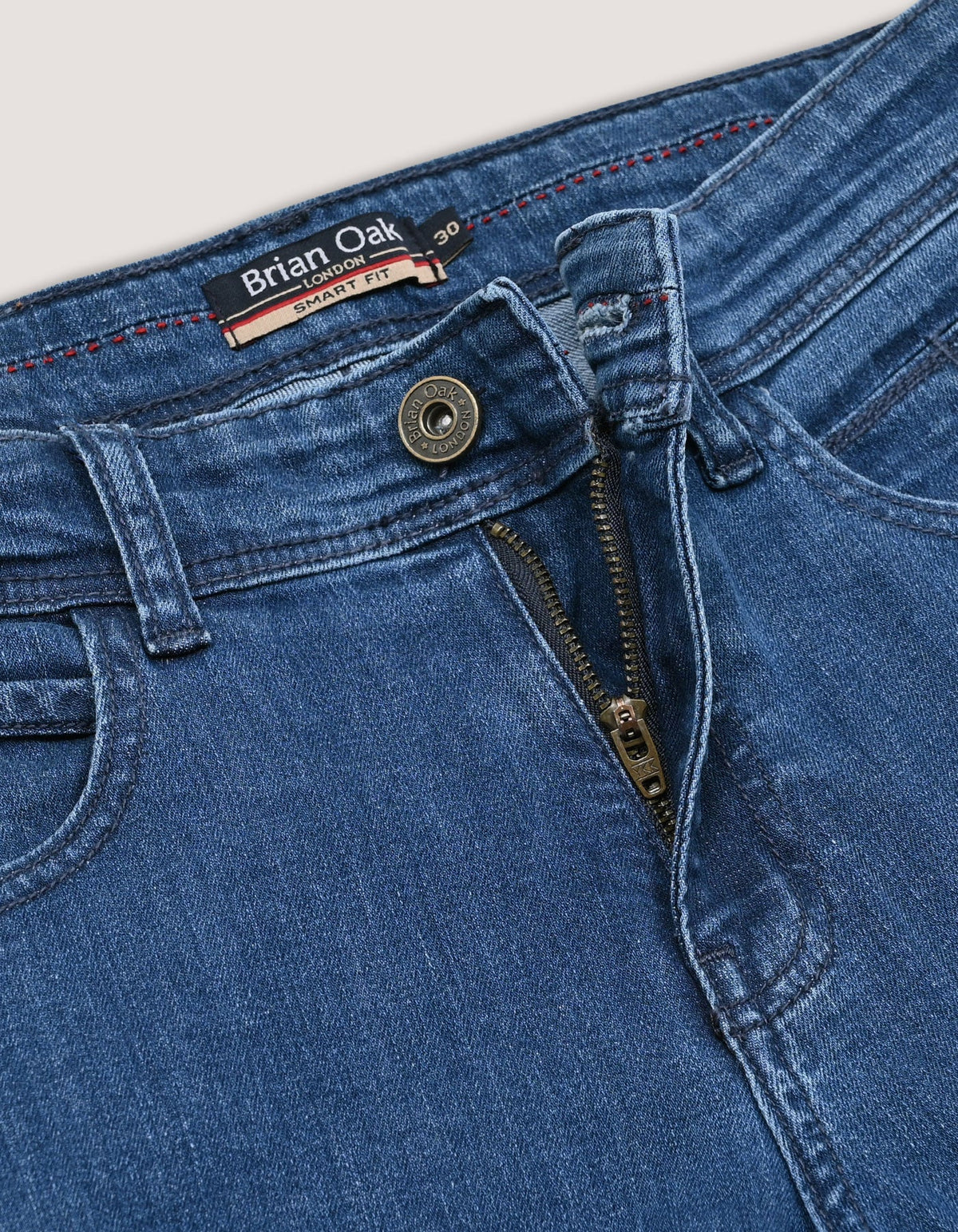 Classic Mid Blue Jeans - 5 Pocket Fit