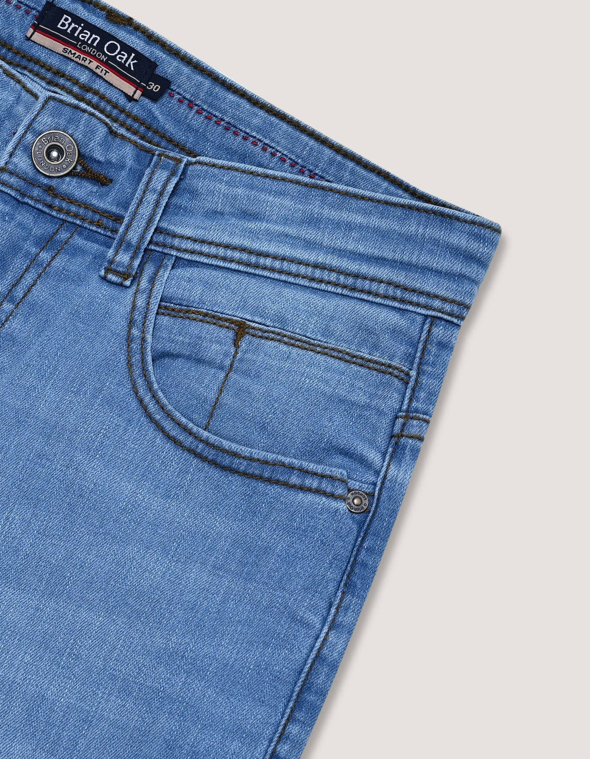 Ice Blue Comfort Stretch Jeans - Regular Fit
