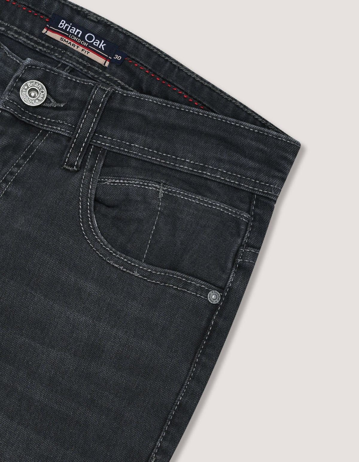 Slate Grey Stretch Jeans - Regular Fit