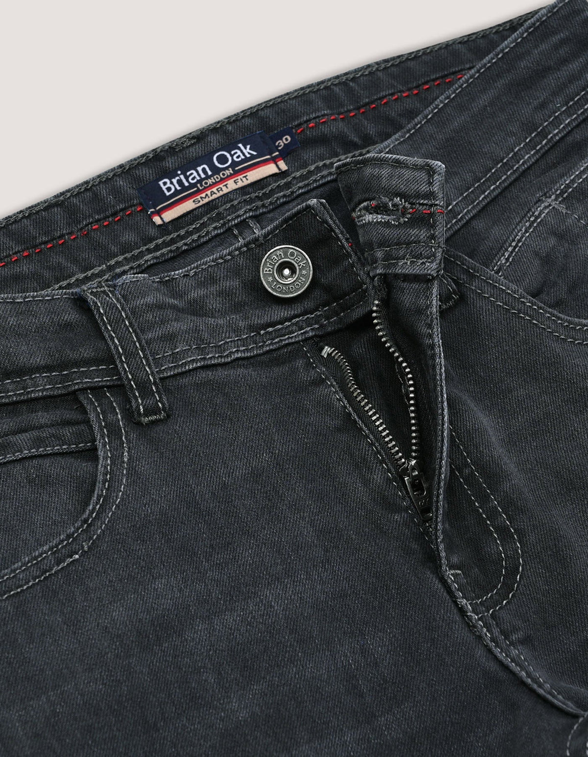 Slate Grey Stretch Jeans - Regular Fit