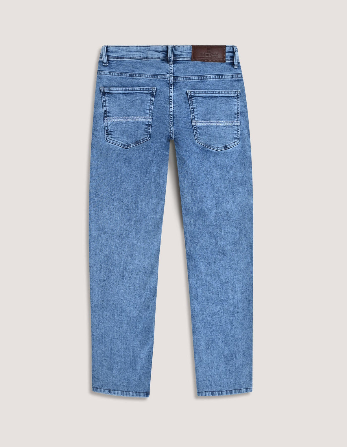 Denim Blue Regular Fit Jeans - Lightweight Stretch