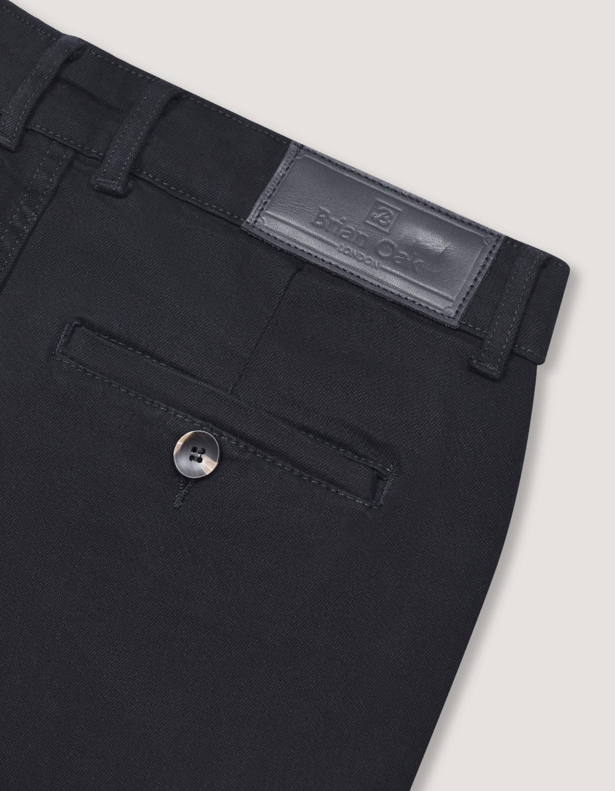 Black Smart Fit Denim Shorts