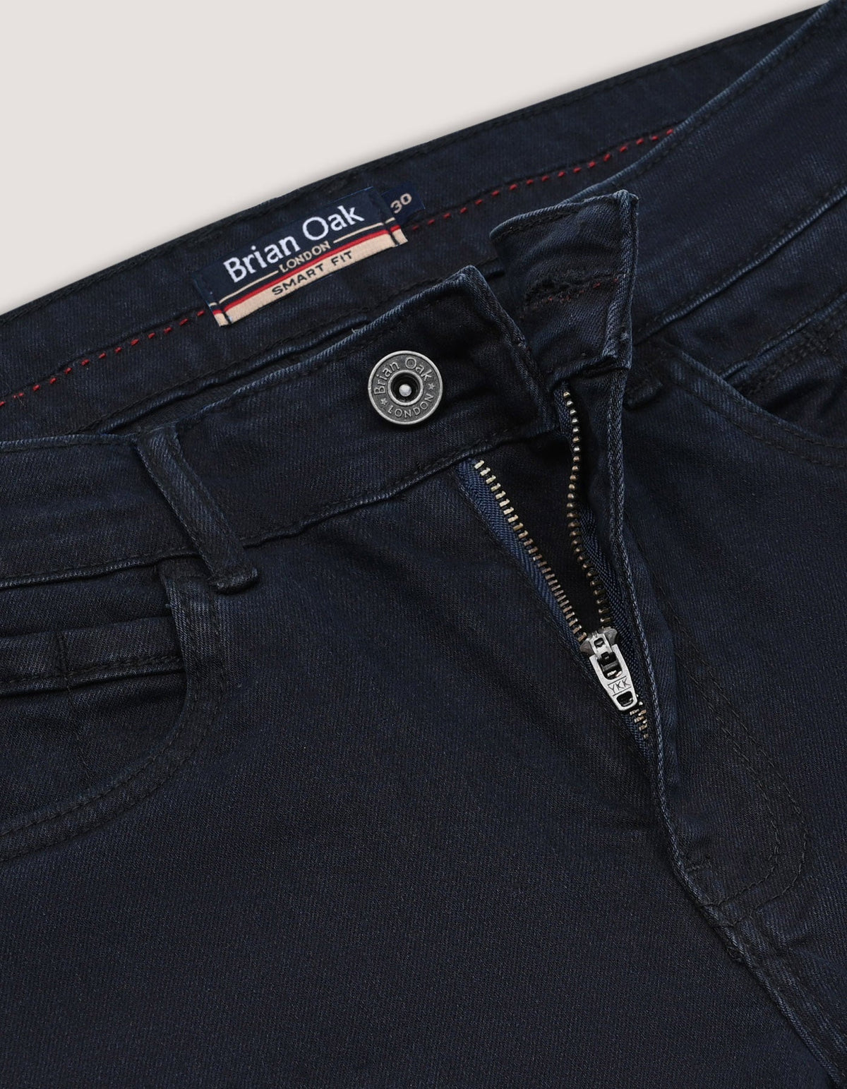 Blue Black Stretch Jeans - Regular 5 Pocket Fit