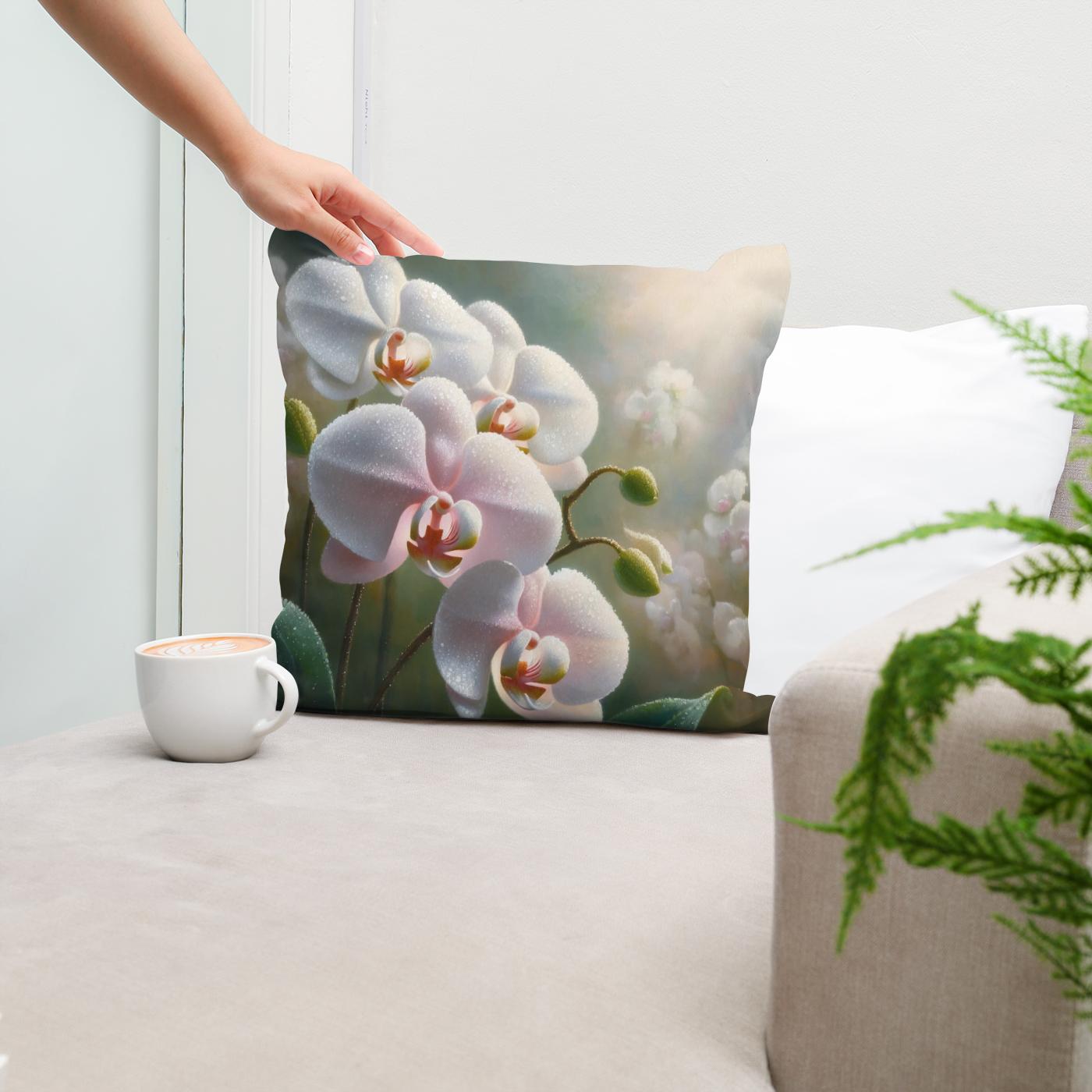 Orchid Whisper Cotton Cushion