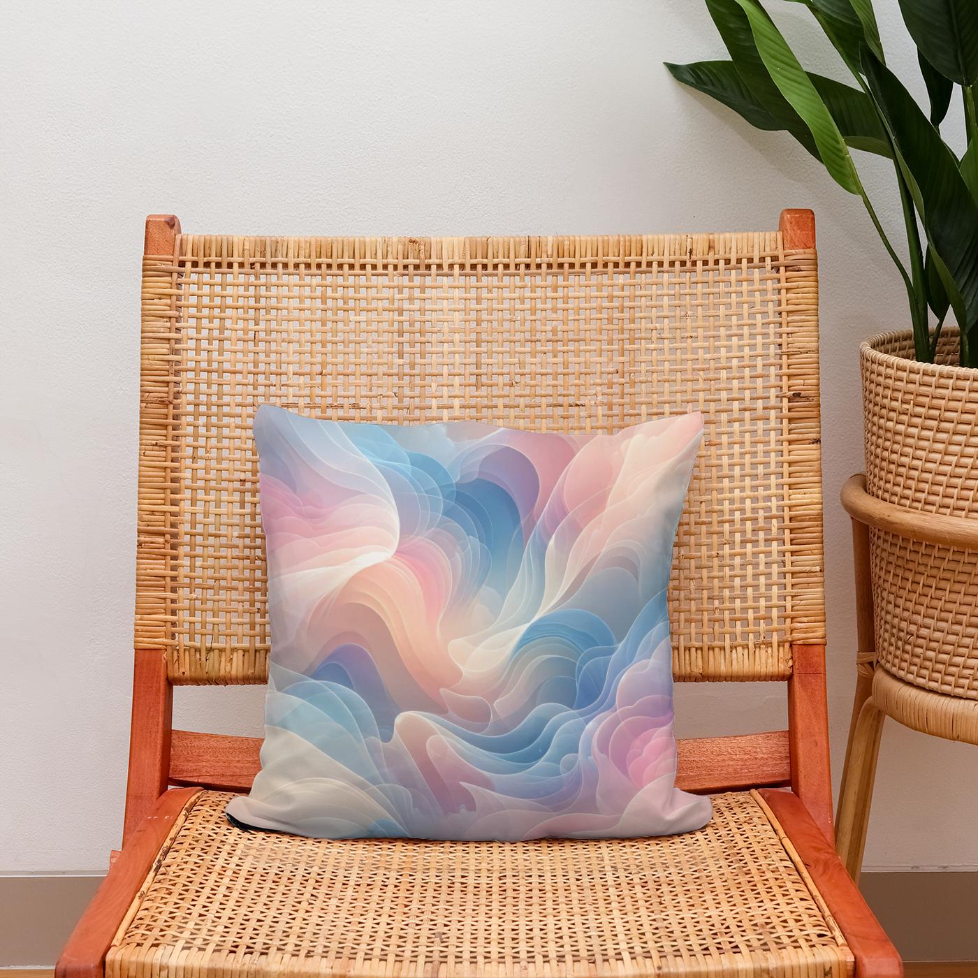 Pastel Dreamscape Cotton Cushion