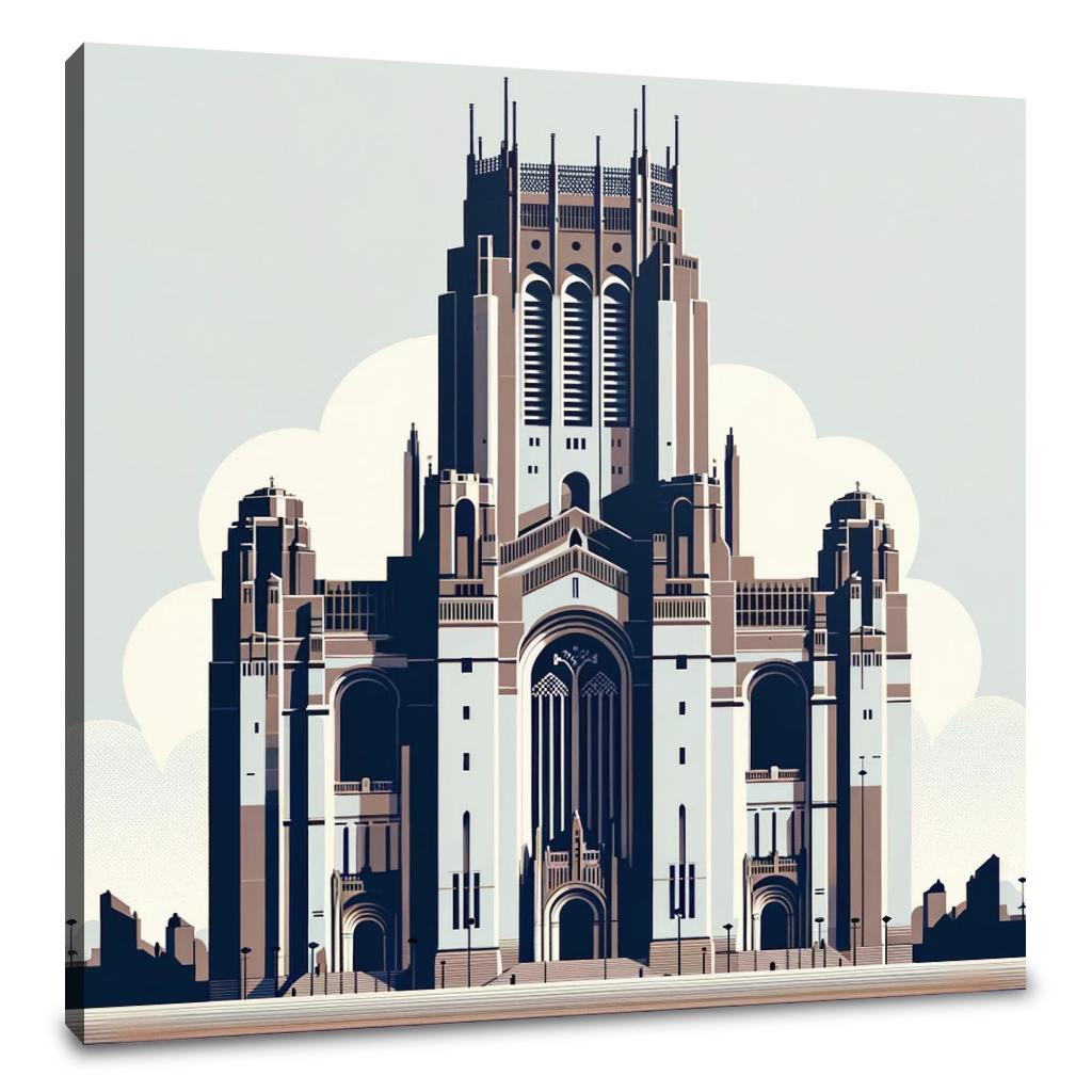 Liverpool Cathedral Minimalist Essence Canvas