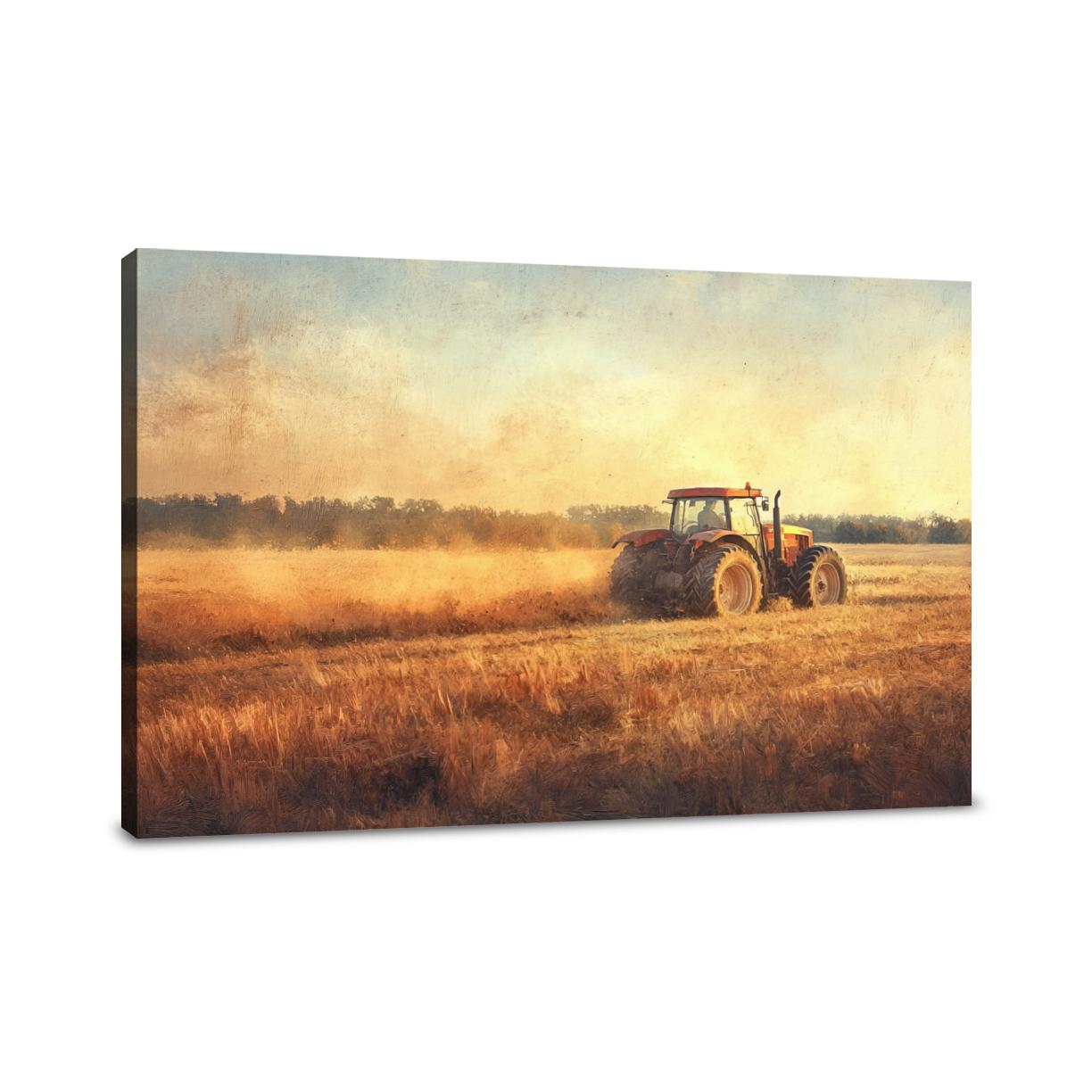 Sunset Tractor Canvas