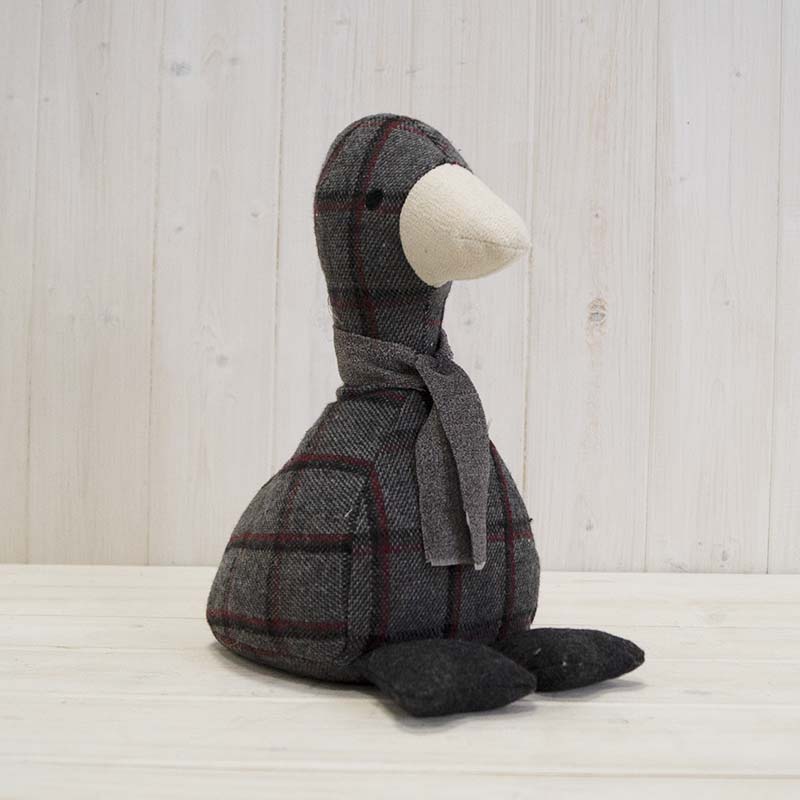 Satchville Tartan Duck with Scarf Door Stop