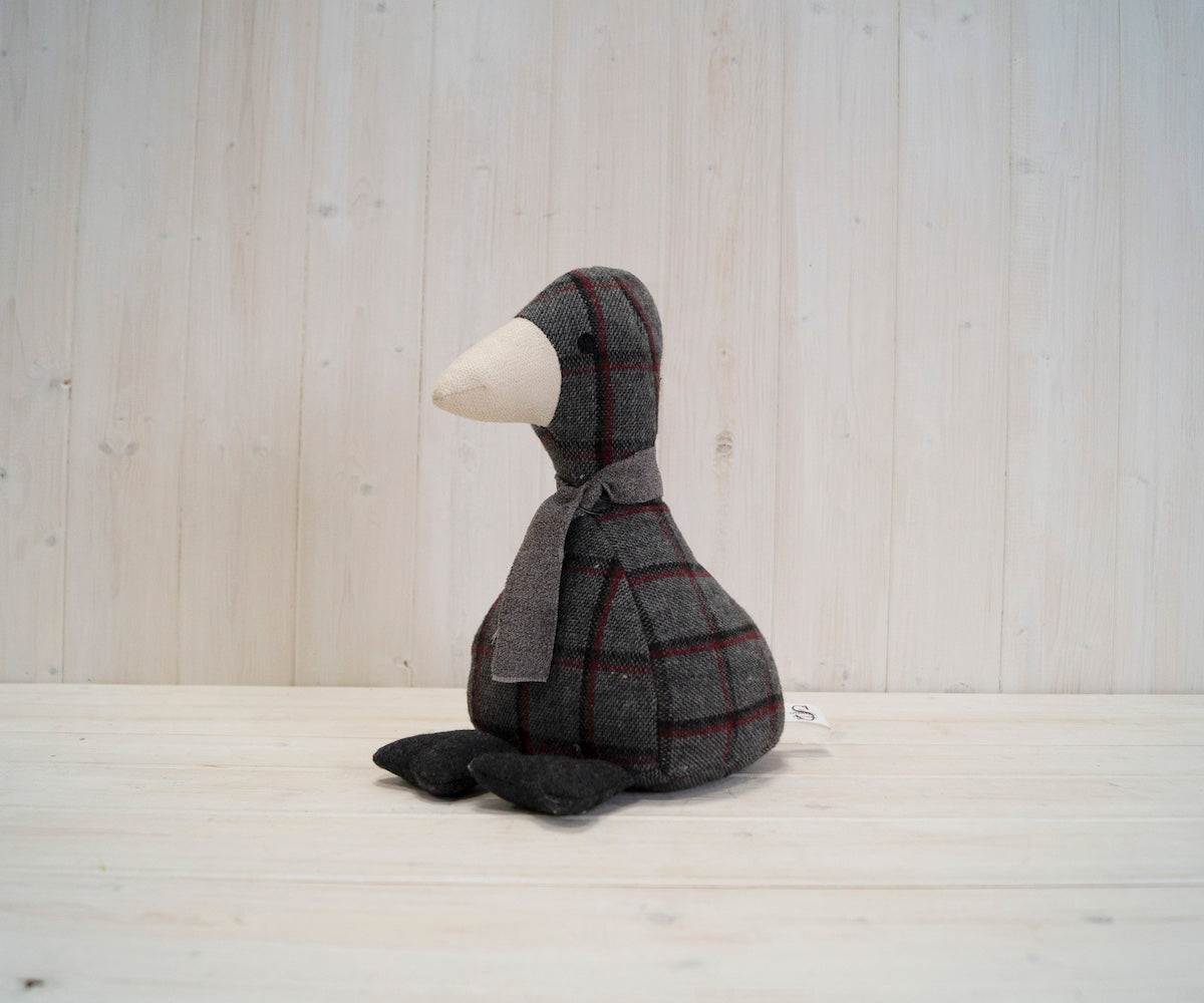 Satchville Tartan Duck with Scarf Door Stopper