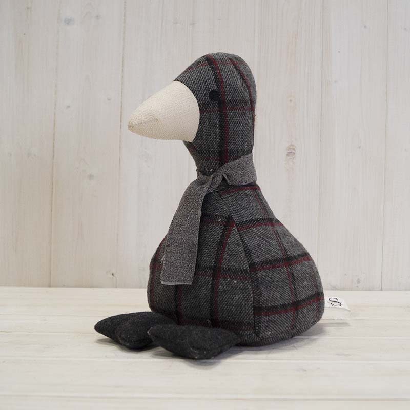 Satchville Tartan Duck with Scarf Doorstop