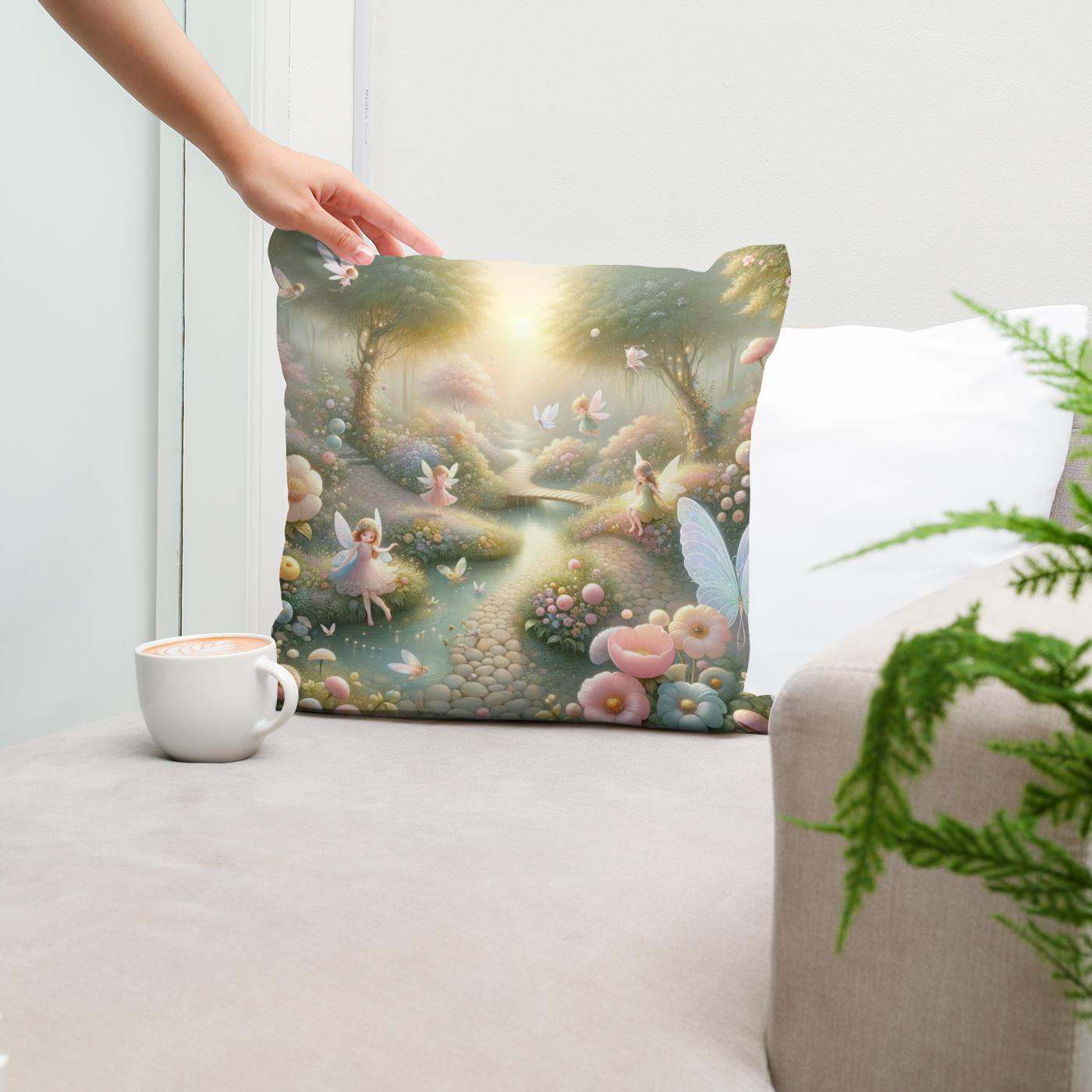Fairy Garden Cotton Cushion