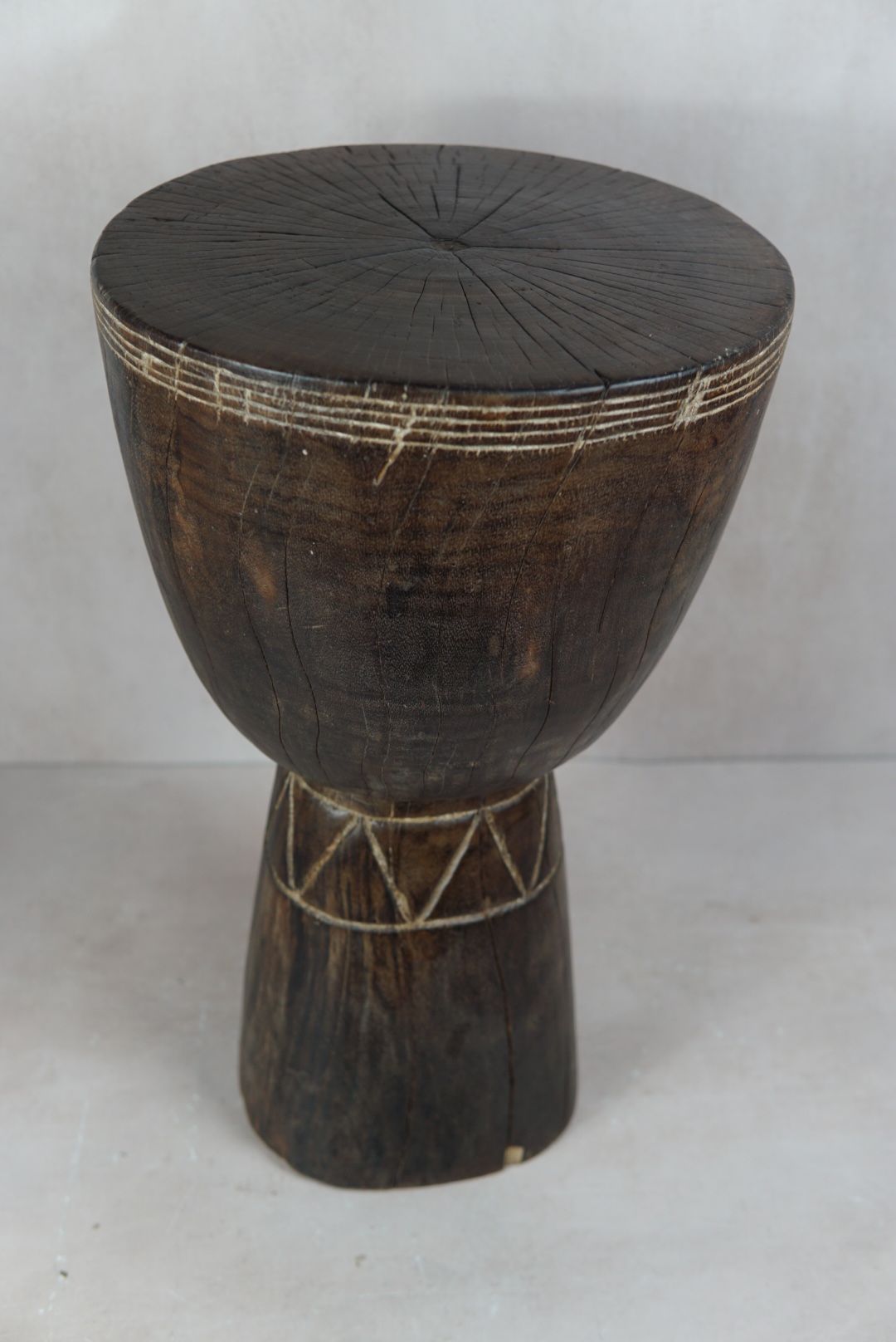 Tapered Wood Side Table - Cameroon - 93.5