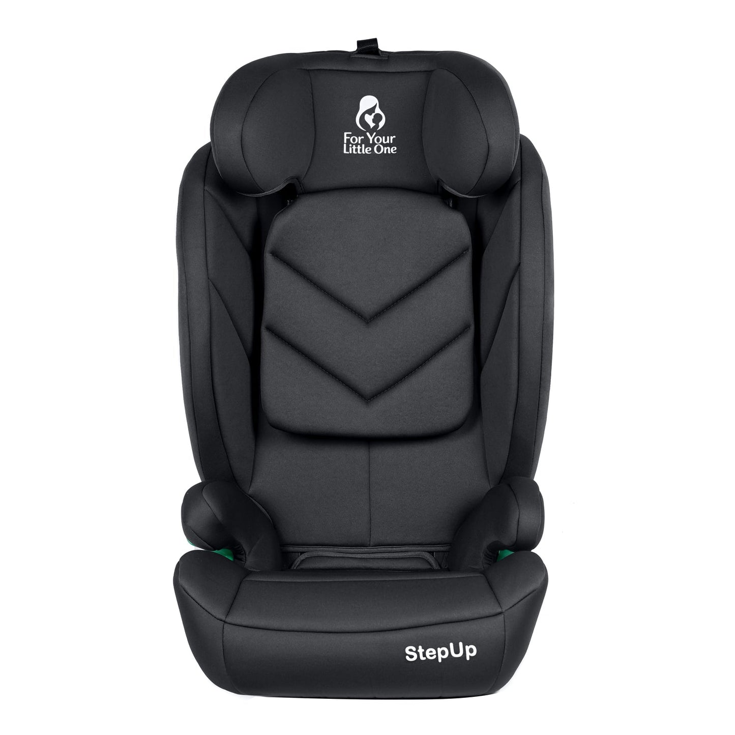 For Your Little One Stepup I-Size Belted 2/3 Car Seat Booster Seat - Midnight Black (4-12 Years)