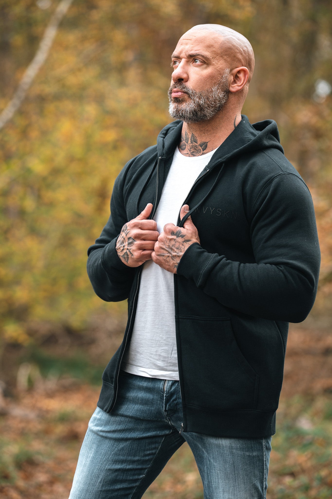 NVYSKN Mens Casual Zip Hoody