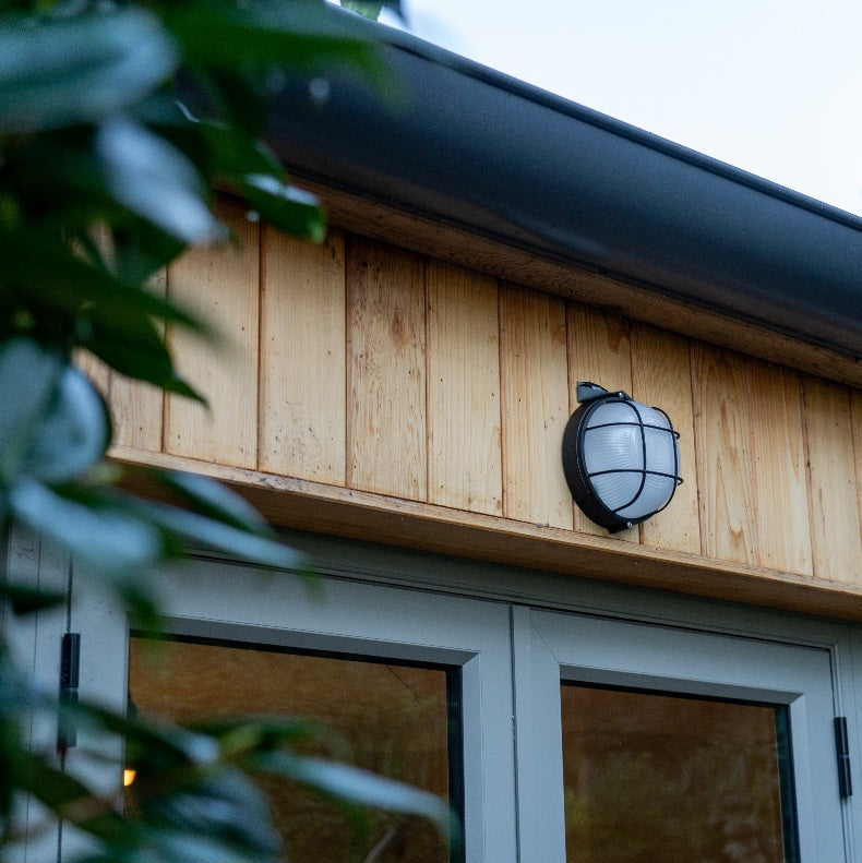 Black Round Outdoor LED Wall / Security Light