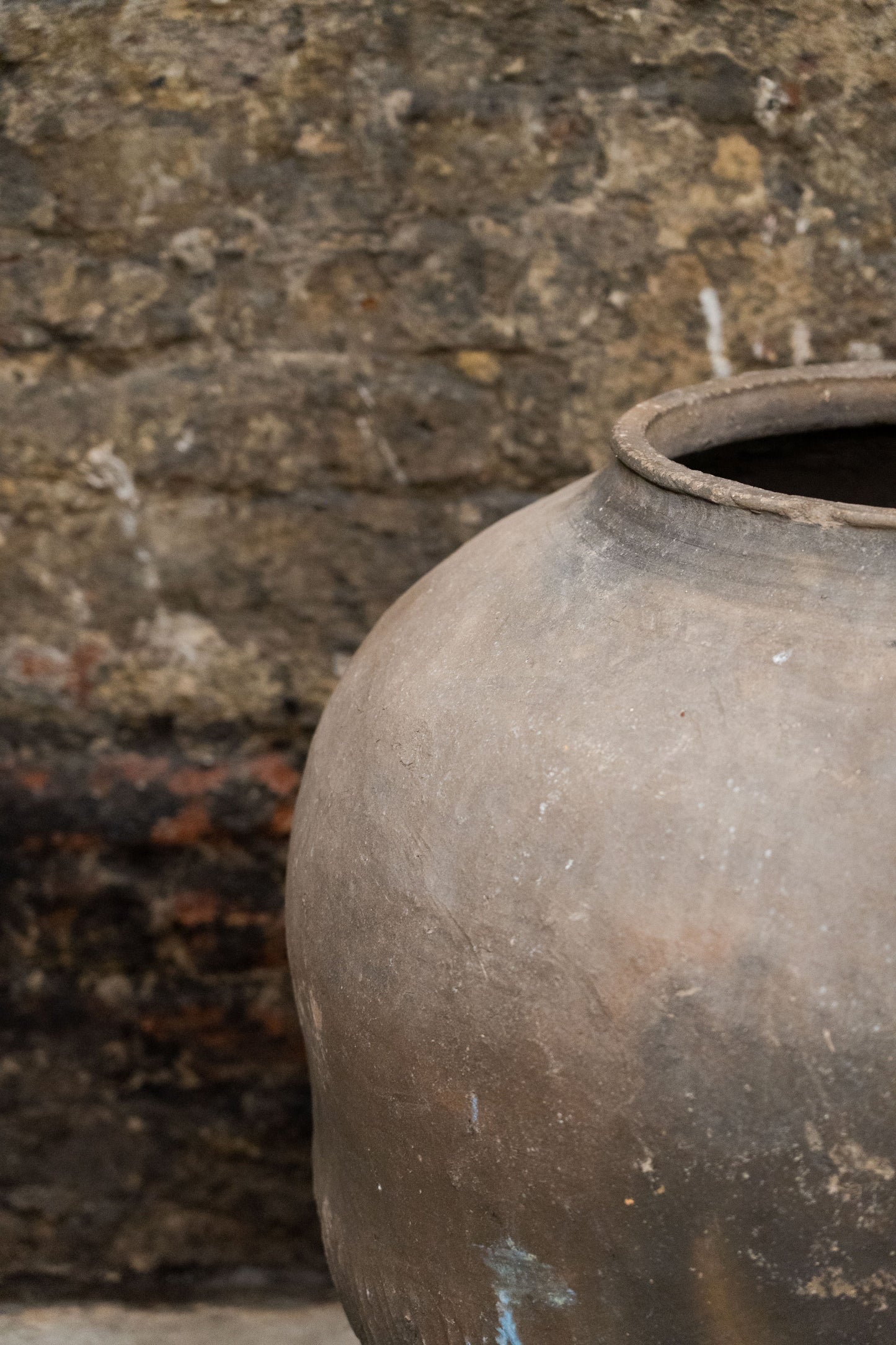 Old XL Brown Asian Pots