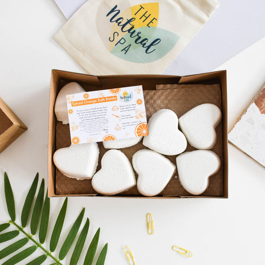 Spiced Orange Aromatherapy Bath Bombs | Pack of 3 or Box of 25 | Colorant-Free
