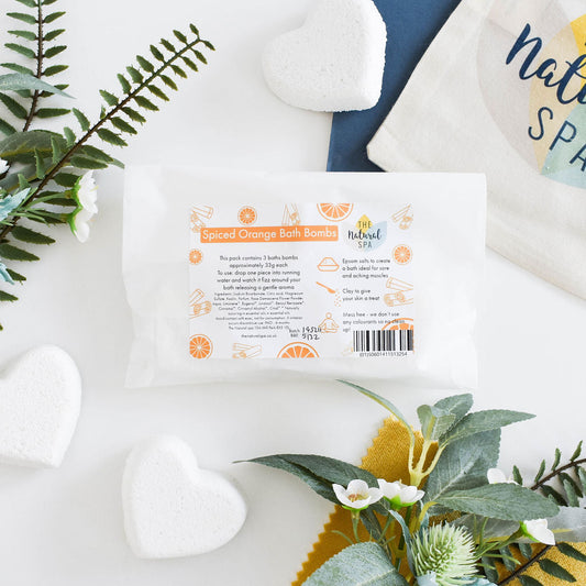 Spiced Orange Aromatherapy Bath Bombs | Pack of 3 or Box of 25 | Colorant-Free