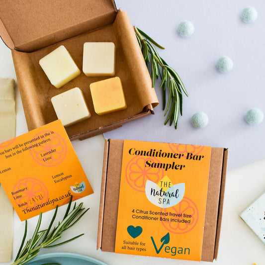 Citrus  Mini Conditioner Bar Sampler - gift set with 4 mini conditioner  bars