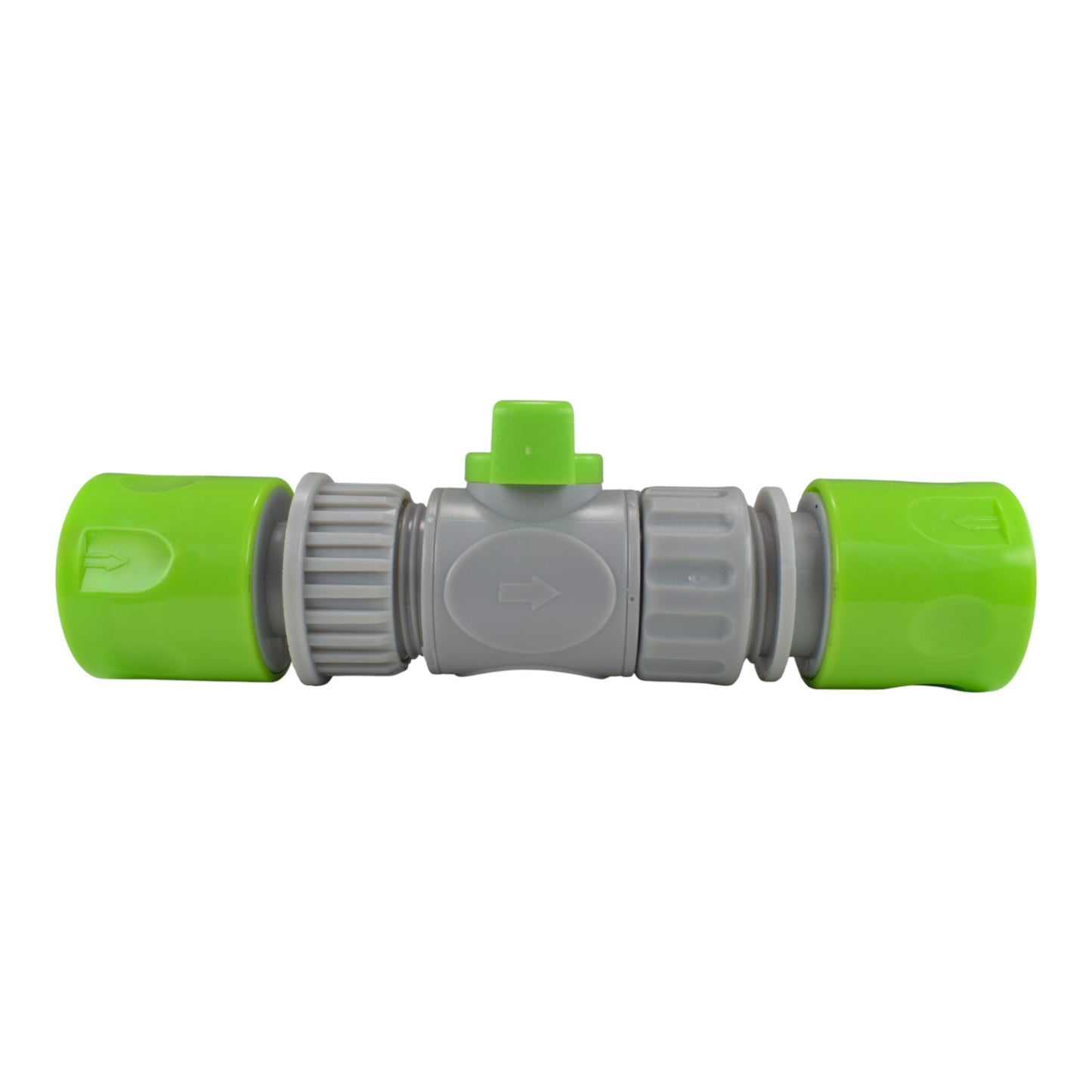 Male & Female Threaded Hose Quick Connector Set with Valve (Lime)