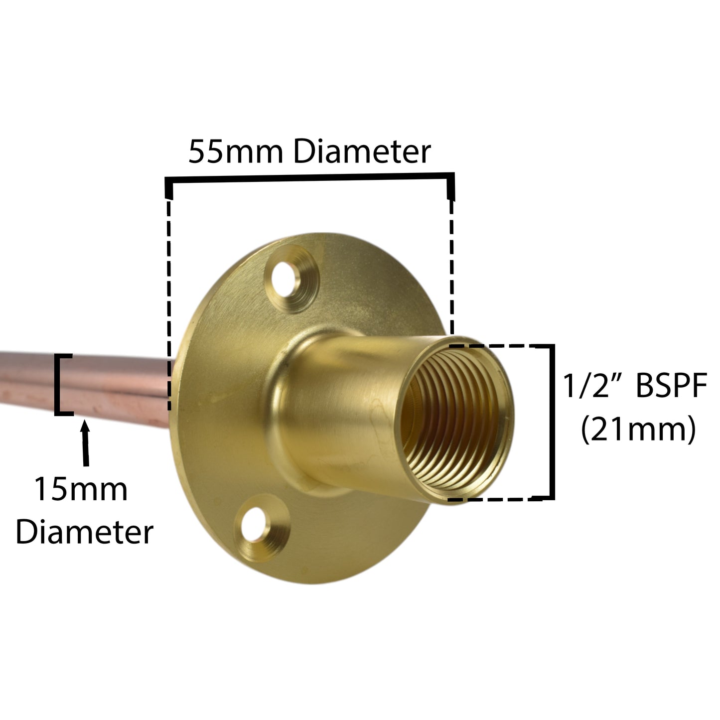 Brass Barbed Bib Tap STANDARD Connection Kit x2