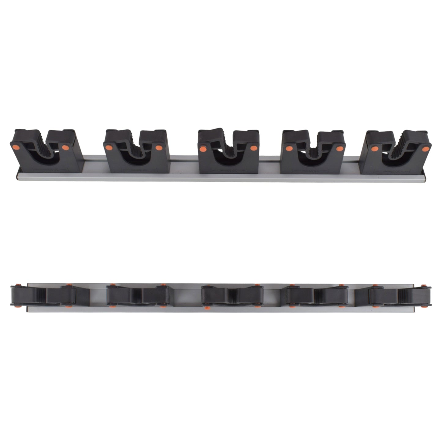 Wall Mount Tool Holder Rail - Gripper Design (5 Handles)