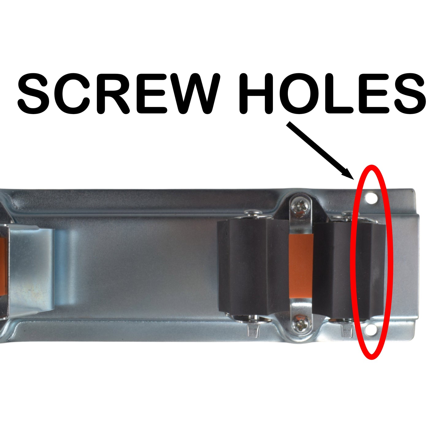Wall Mount Tool Holder Rail - Roller Grip Design (5 Handles)