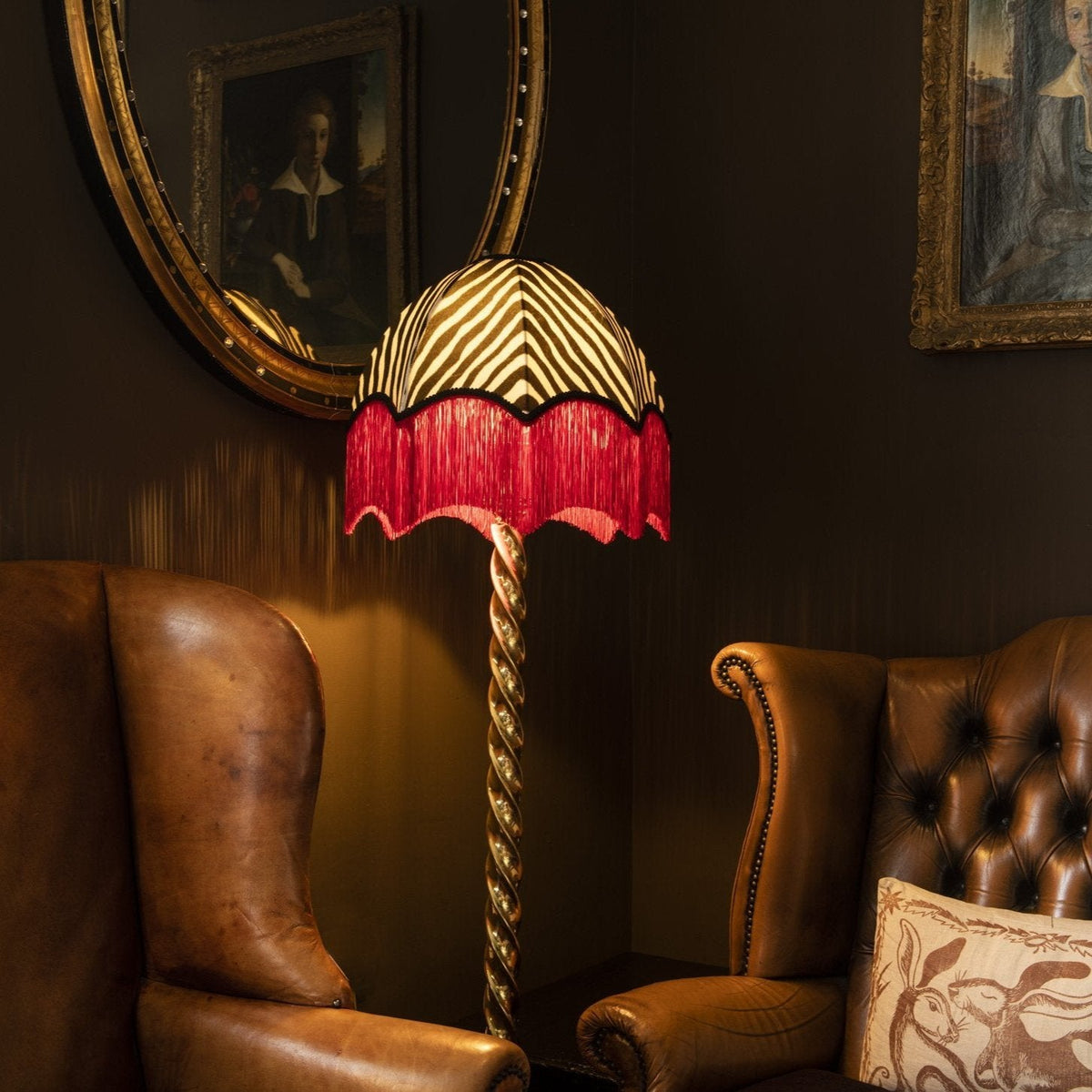 The Red Zebra Lampshade