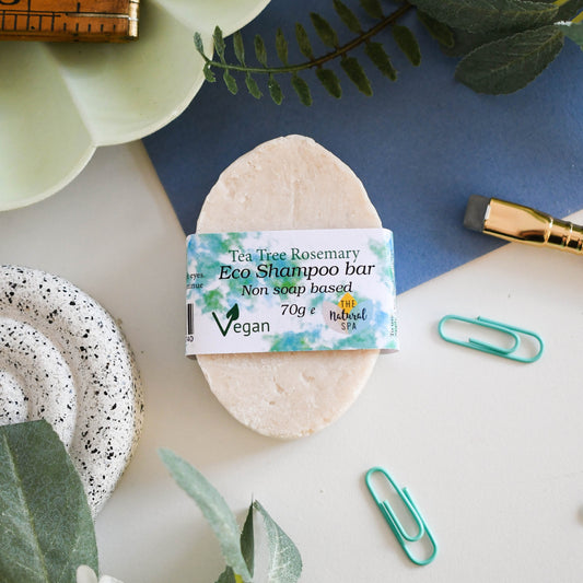 Rosemary Tea Tree ECO Shampoo Bar | Natural Non-Soap Hair Wash | Vegan & Plastic-Free Hair Care for All Hair Types