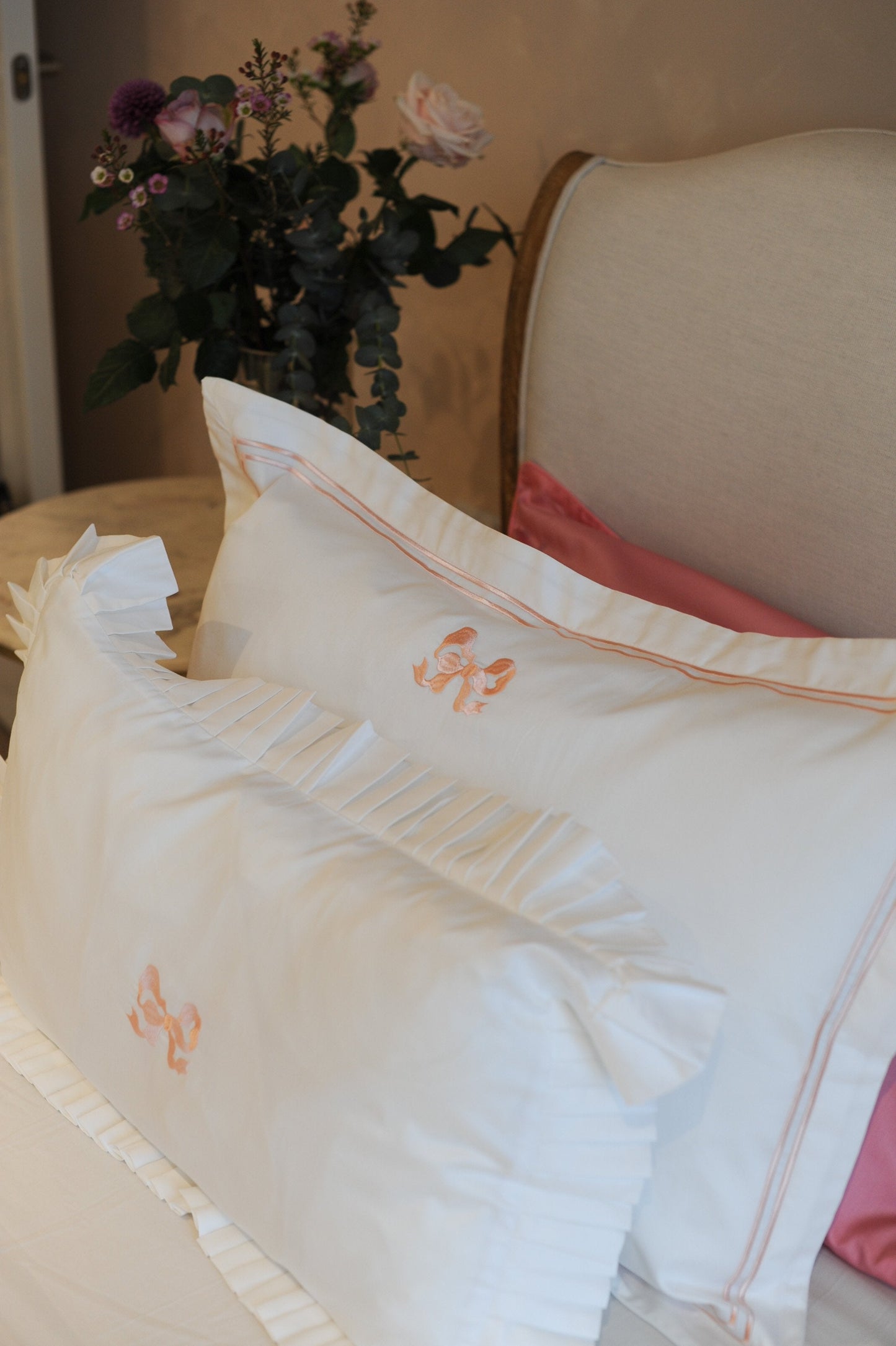 Arabella Bow - Oxford Pillowcase Pair