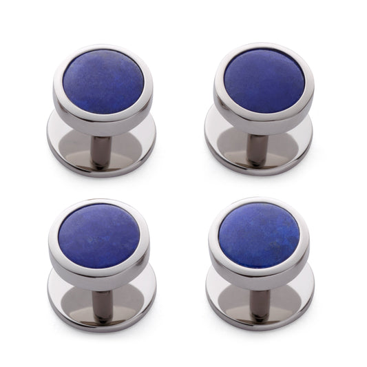 Lapis Lazuli Dress Studs In Silver