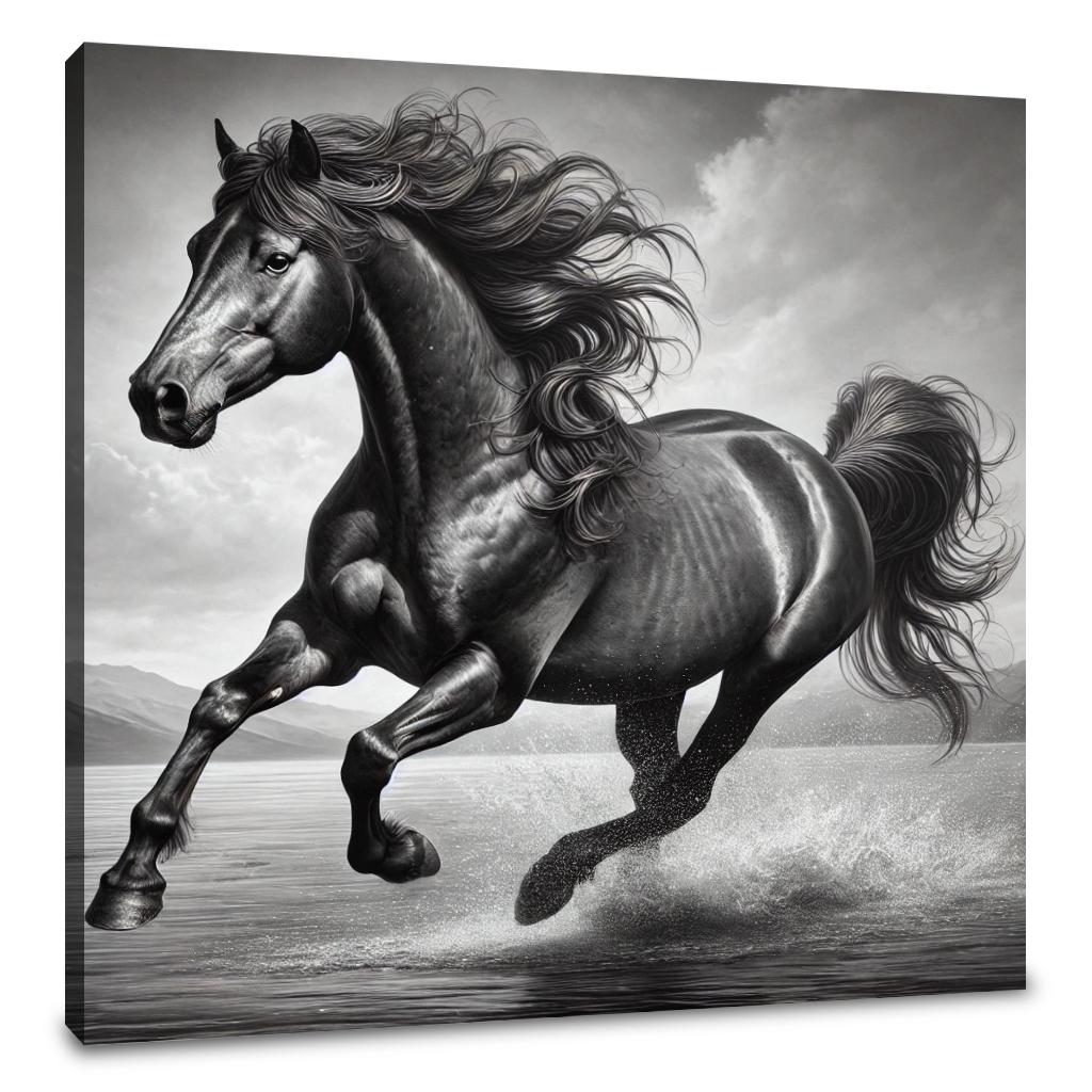 Majestic Dark Mustang Canvas
