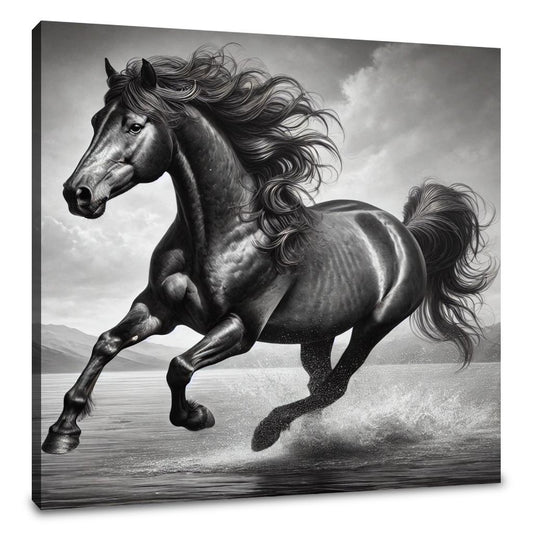 Majestic Dark Mustang Canvas