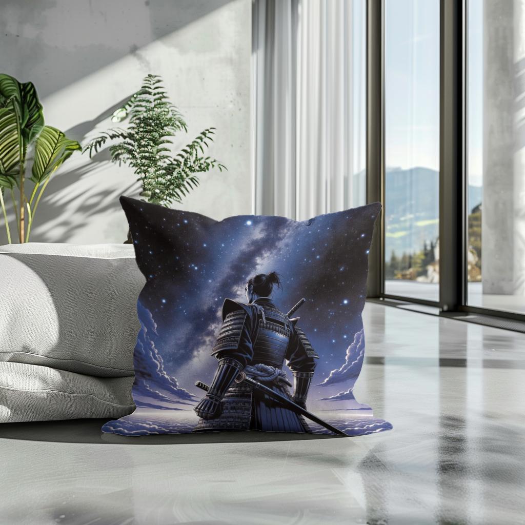 Cosmic Samurai Cotton Cushion