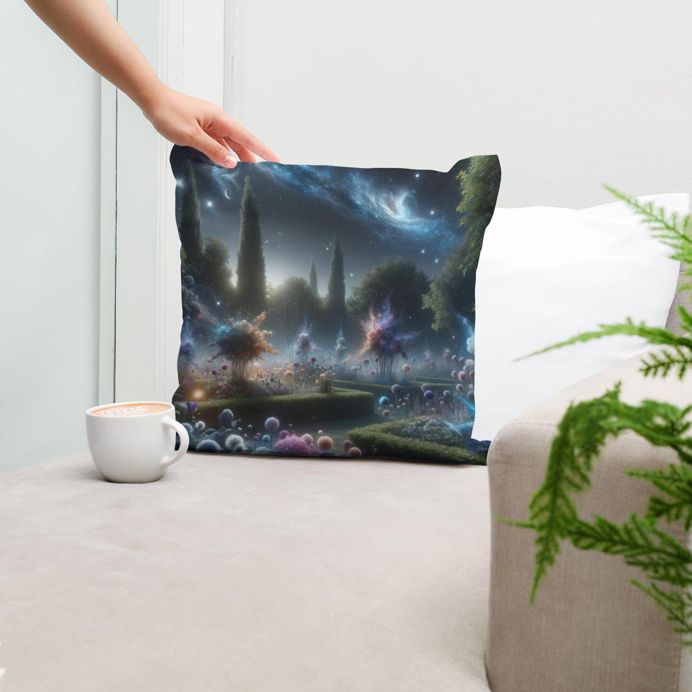 Cosmic Garden Cotton Cushion